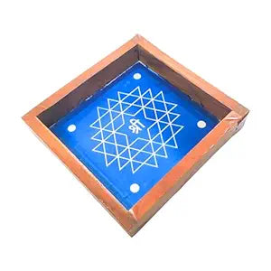 Aishwarya Lakshmi Kolam Rangoli Stencil Wooden, Rangoli Sacha Wooden, 1 Piece (5x5 Inches)