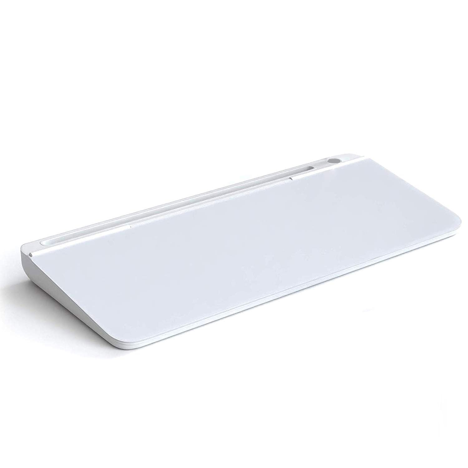 Desk Organiser Glass Desktop Whiteboard/Plastic Desk Buddy/Great Desk Organiser and Desk Accessory for Home Or Office/Dry Erase Board for Desk Notes (Full White)