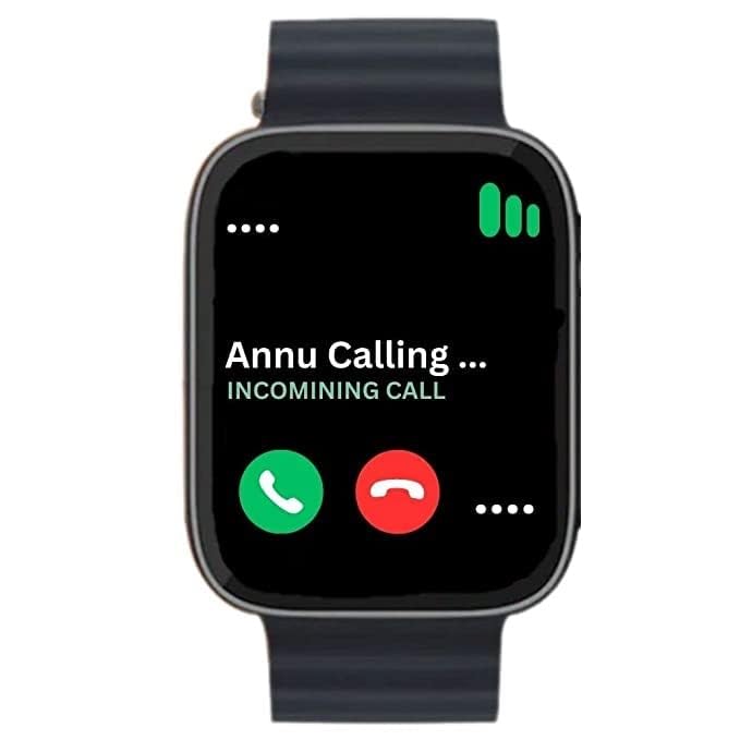 Smart Watch, 1.99" Touch Display, Bluetooth Calling, Fitness Tracker, Health Monitor, Black
