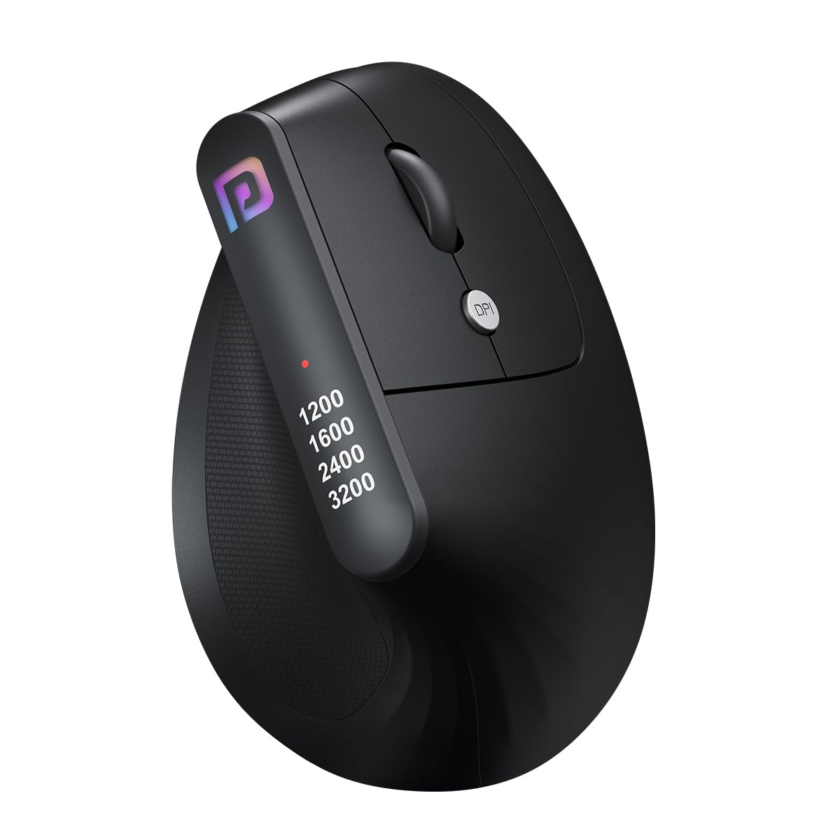 Ergo Vertical Advanced Wireless Ergonomic Mouse 2.4Ghz, 6D Button, Wrist Support, Adjustable DPI Upto 3200, Supports Hand Posture(Black)