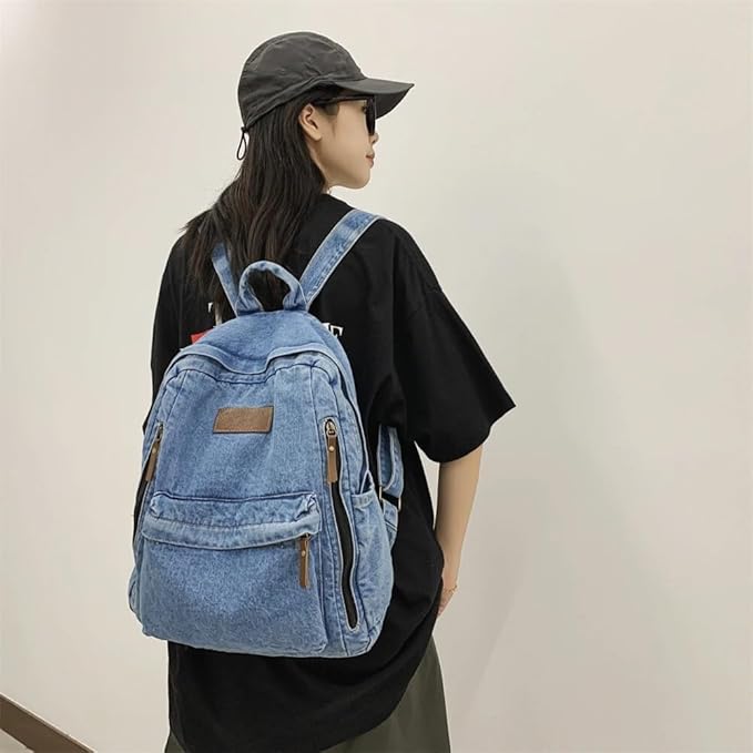 Denim Backpacks for men and women Stylish Outdoor Travel bag