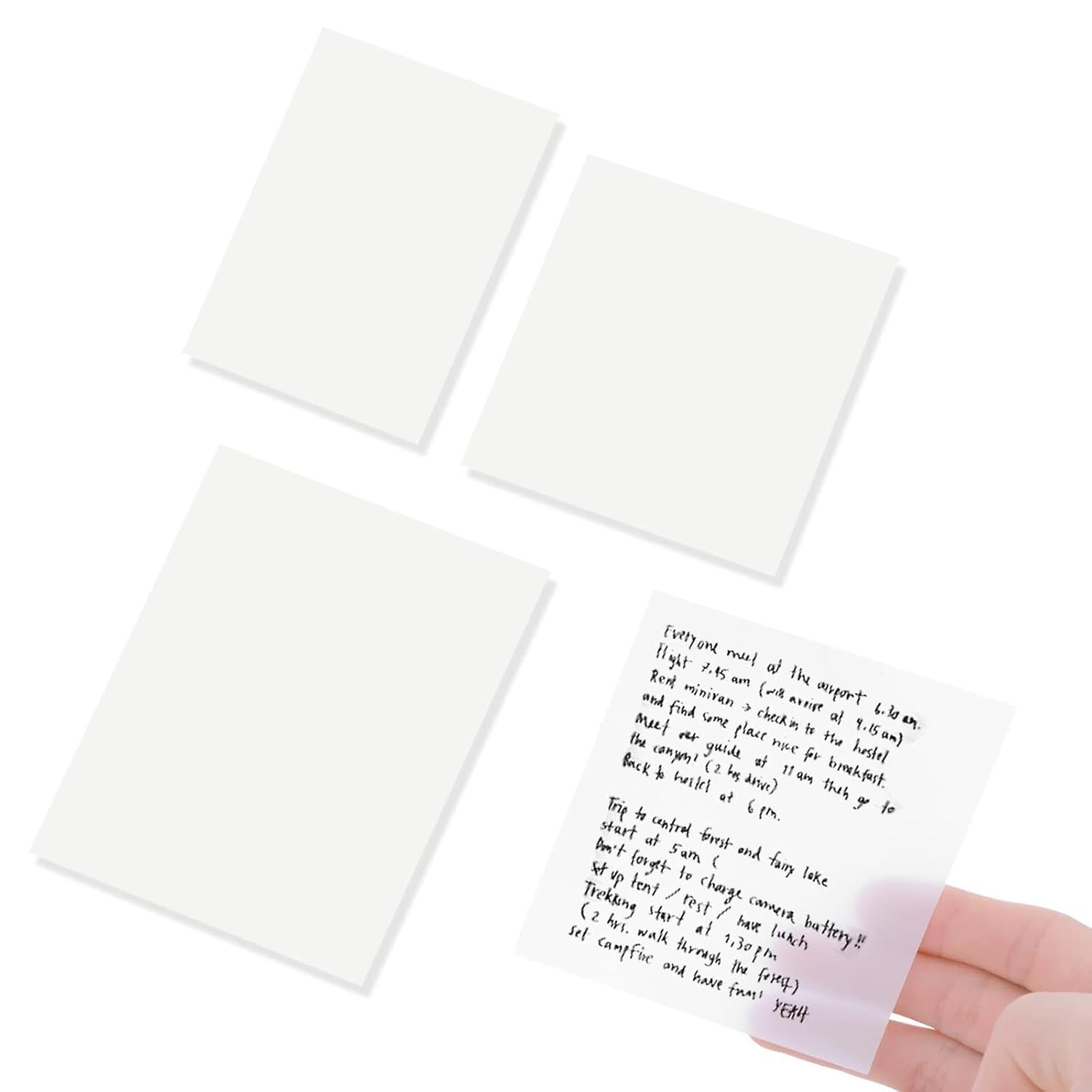 ART 50 Sheets Transparent Sticky Notes Pad,Clear Cute Full self-Adhesive Waterproof,See Through Memo Pads,Perfect for College Essentials Books and Office Stationery Art and Craft