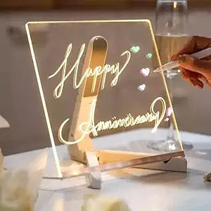 3D Acrylic Writing pad with Pen Message Board rewritable Table lamp for Study LED Light Office Home Decor Gift