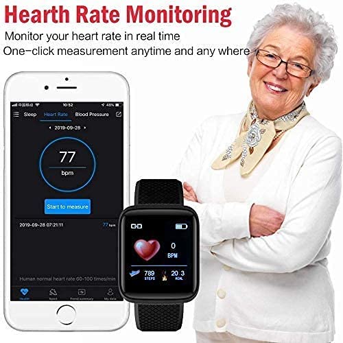 Smart Watch D116 for Xiaomi Mi Note 9 Smart Watch Bluetooth SmartWatch with Activity Tracker, Heart Rate Sensor, Sleep Monitor and Basic Functionality for All Boys & Girls