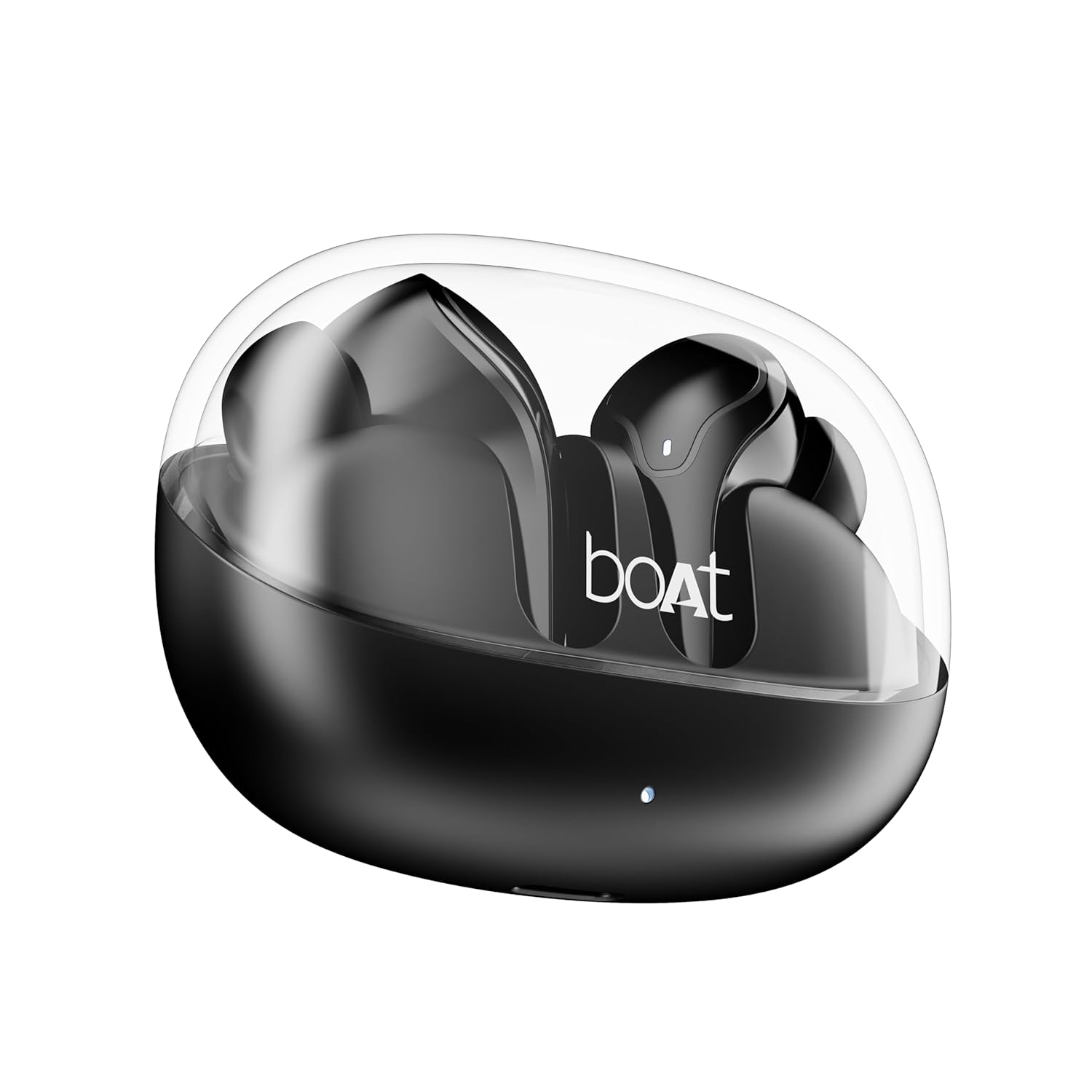 Airdopes 311 Pro, 50HRS Battery, Fast Charge, Dual Mics ENx Tech, Transparent LID, Low Latency, IPX4, IWP Tech, v5.3 Bluetooth Earbuds, TWS Ear Buds Wireless Earphones with mic (Active Black)