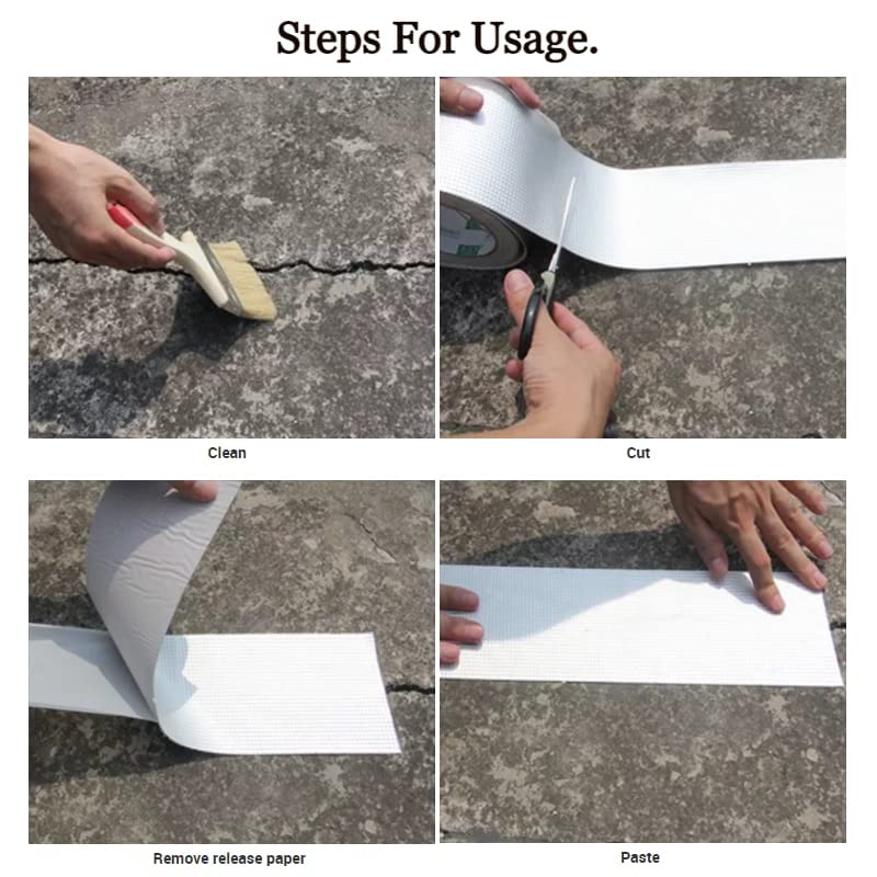 Leakage Repair Waterproof Tape for Pipe Leakage Roof Water Leakage Solution Aluminium Foil Tape for Surface Crack, Pipe (5cmx5m) (Silver) pack of-1