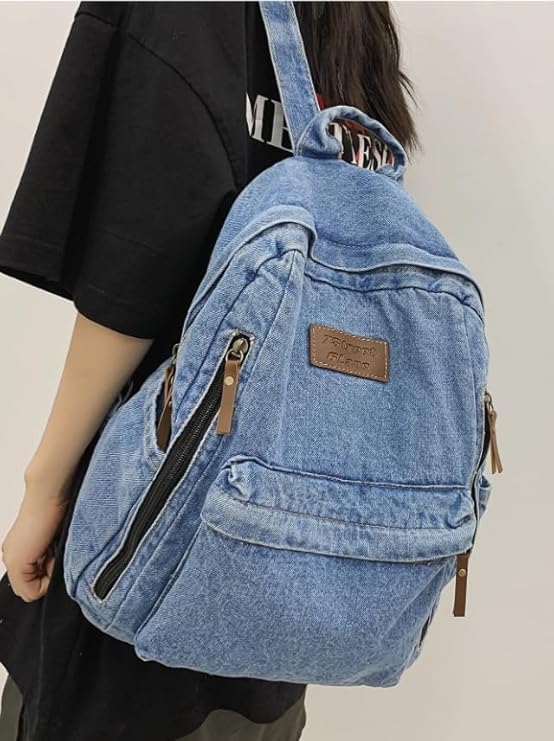 Denim Backpacks for men and women Stylish Outdoor Travel bag