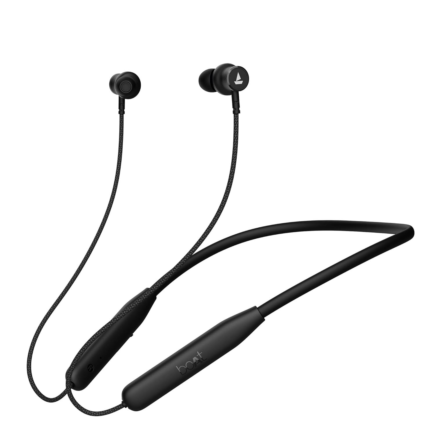 109 Wireless in Ear Neckband with Up to 60 hrs Playtime, Dual Device Pairing, ENx Tech, ASAP Charging, BTv5.3,IPX5,Type-C Interface & Magnetic Power Buds(Active Black)