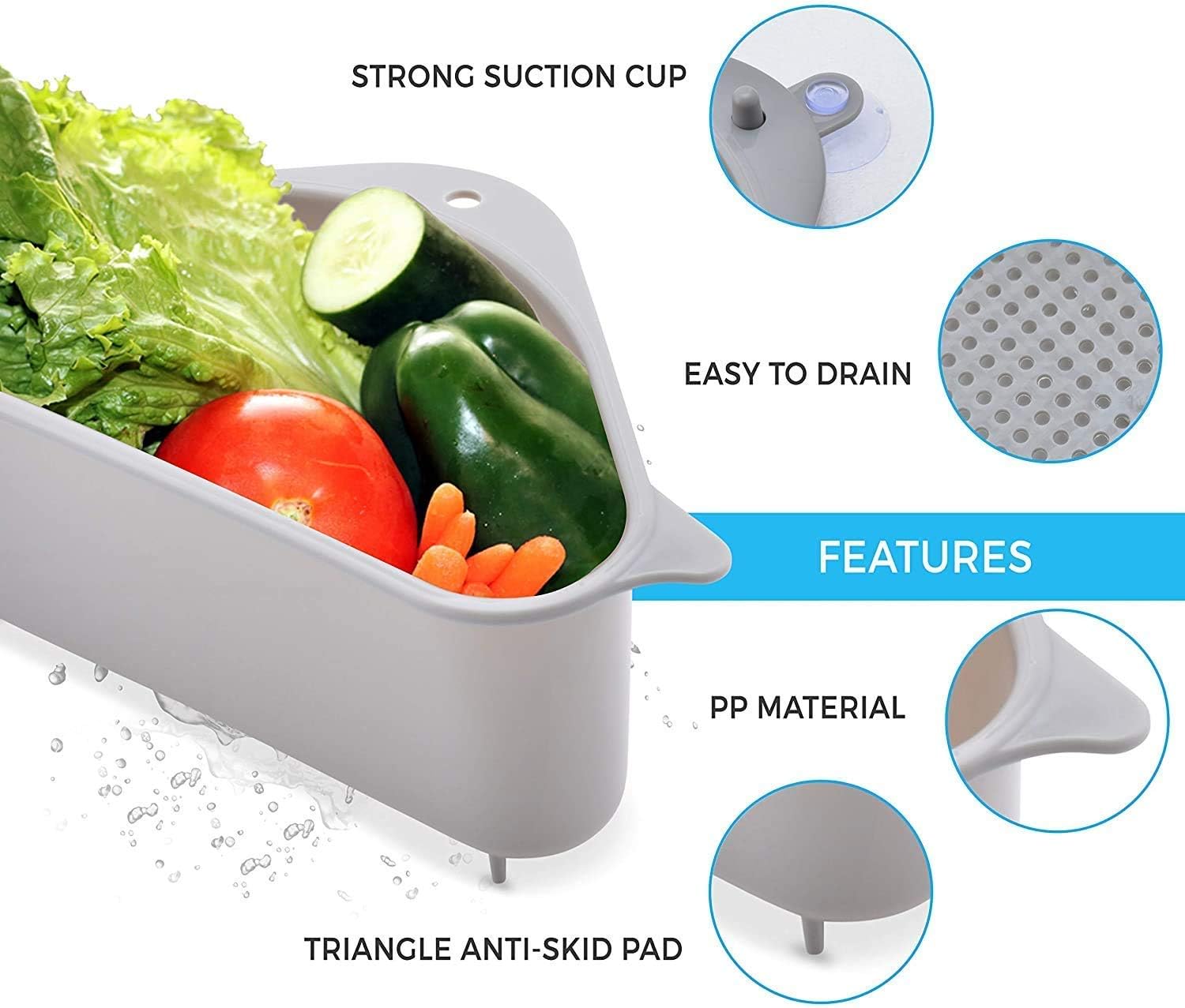 plastic drain self sink storage