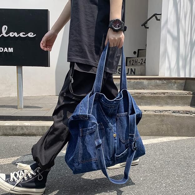 Shoulder Bag for Women Denim Crossbody Hobo Bag Casual Lightweight Handbag for Work Travel