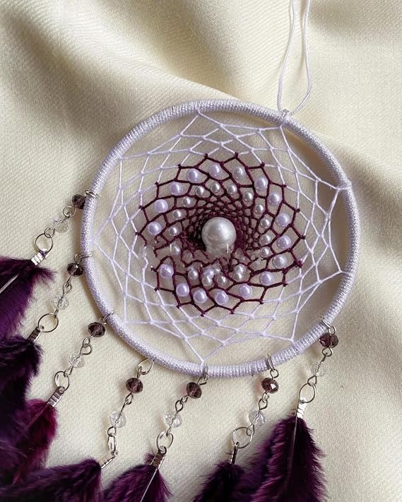 4INCH Wine Colour Dream Catcher for Home Decor,Wall Hanging and CAN BE Used for Gifting