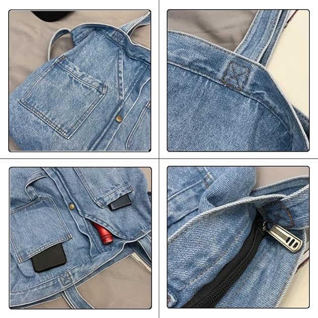 Shoulder Bag for Women Denim Crossbody Hobo Bag Casual Lightweight Handbag for Work Travel