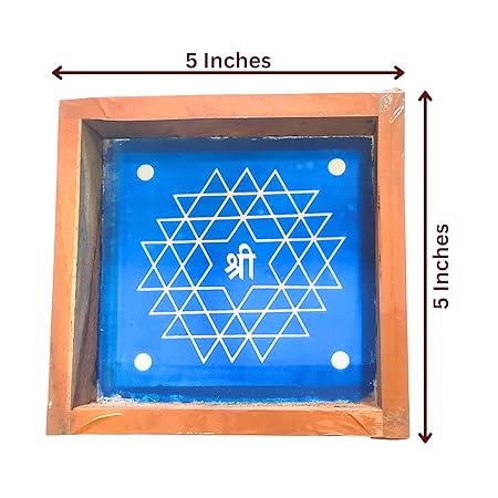 Aishwarya Lakshmi Kolam Rangoli Stencil Wooden, Rangoli Sacha Wooden, 1 Piece (5x5 Inches)