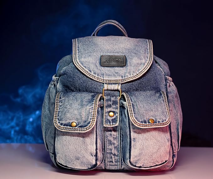 Denim Backpacks for men and women Stylish Outdoor Travel bag
